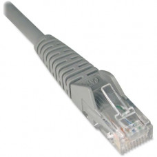 Tripp Lite 14ft Cat6 Gigabit Snagless Molded Patch Cable RJ45 M/M Gray 14&#39;&#39; - 14 ft Category 6 Network Cable - First End: 1 x RJ-45 Male - Second End: 1 x RJ-45 Male - Patch Cable - Gray - 1 Pack - TAA Compliance N201-014-GY