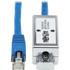 Tripp Lite N237A-P18N-WHSH Cat6a Junction Box Cable Assembly, 18 in., Blue - 1.50 ft Category 6a Network Cable for Network Device, Surveillance Camera, Wallplate, Access Point - First End: 1 x RJ-45 Male Network - Second End: 1 x 110 - 1.25 GB/s - Patch C