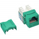 Tripp Lite N238-001-GN 110 Style Punch Down Keystone Jack - 1 x RJ-45 Female - Green - RoHS, TAA Compliance N238-001-GN