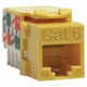 Tripp Lite N238-001-YW Cat6 110-punch Down Keystone Jack - 1 x RJ45 Female - Yellow - RoHS, TAA Compliance N238-001-YW