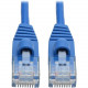 Tripp Lite Cat6a Gigabit Snagless Molded Slim UTP Patch Cable M/M Blue 4ft 4&#39;&#39; - Category 6a for PC, Server, Router, Printer, Patch Panel, Switch, Network Device - 1.25 GB/s - Patch Cable - 4 ft - 1 x RJ-45 Male Network - 1 x RJ-45 Male Ne