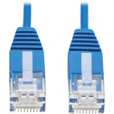 Tripp Lite Cat6a 10G Certified Molded Ultra-Slim UTP Ethernet Cable (RJ45 M/M), Blue, 3 ft. - 3 ft Category 6a Network Cable for Network Device, Server, Switch, Router, Printer, Computer, Photocopier, Modem - First End: 1 x RJ-45 Male Network - Second End
