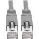 Tripp Lite Cat6a Snagless Shielded STP Network Patch Cable 10G Certified, PoE, Gray RJ45 M/M 14ft 14&#39;&#39; - Category 6a for Network Device, Switch, Modem, Router, Hub, Patch Panel, VoIP Device, Camera - 1.25 GB/s - Patch Cable - 14 ft - 1 x R