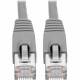 Tripp Lite Cat6a Snagless Shielded STP Network Patch Cable 10G Certified, PoE, Gray RJ45 M/M 7ft 7&#39;&#39; - Category 6a for Network Device, Switch, Modem, Router, Hub, Patch Panel, VoIP Device, Camera - 1.25 GB/s - Patch Cable - 7 ft - 1 x RJ-4