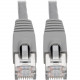 Tripp Lite Cat6a Snagless Shielded STP Network Patch Cable 10G Certified, PoE, Gray RJ45 M/M 10ft 10&#39;&#39; - Category 6a for Network Device, Switch, Modem, Router, Hub, Patch Panel, VoIP Device, Camera - 1.25 GB/s - Patch Cable - 1 ft - 1 x RJ