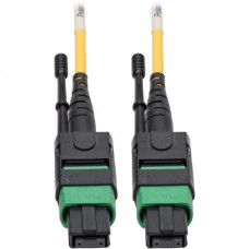 Tripp Lite MTP/MPO (APC) SMF Fiber Patch Cable 12 Fiber QSFP+ 40/100Gbe 1M - Fiber Optic for Network Device, Switch, Hub, Router, Patch Panel - 12.50 GB/s - Patch Cable - 3.28 ft - 1 x MTP/MPO Female Network - 1 x MTP/MPO Female Network - 8.3/125 &mic