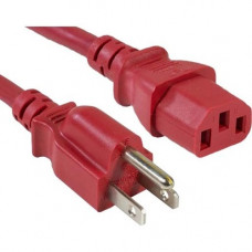 ENET 5-15P to C13 4ft Red External Power Cord / Cable NEMA 5-15P to IEC-320 C13 10A 18AWG 4&#39;&#39; - Lifetime Warranty N515-C13-RD-4F-ENC