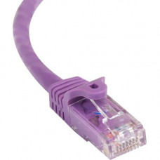 Startech.Com 100ft CAT6 Ethernet Cable - Purple Snagless Gigabit CAT 6 Wire 100W PoE RJ45 UTP 650MHz Category 6 Network Patch Cord UL/TIA - 100ft Purple CAT6 Ethernet cable delivers Multi Gigabit 1/2.5/5Gbps & 10Gbps up to 160ft - 650MHz - Fluke teste