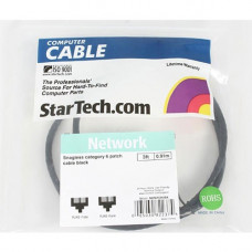 Startech.Com 3ft CAT6 Ethernet Cable - Black Snagless Gigabit CAT 6 Wire - 100W PoE RJ45 UTP 650MHz Category 6 Network Patch Cord UL/TIA - 3ft Black CAT6 Ethernet cable delivers Multi Gigabit 1/2.5/5Gbps & 10Gbps up to 160ft - 650MHz - Fluke tested to