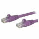 Startech.Com 8ft CAT6 Ethernet Cable - Purple Snagless Gigabit CAT 6 Wire - 100W PoE RJ45 UTP 650MHz Category 6 Network Patch Cord UL/TIA - 8ft Purple CAT6 Ethernet cable delivers Multi Gigabit 1/2.5/5Gbps & 10Gbps up to 160ft - 650MHz - Fluke tested 