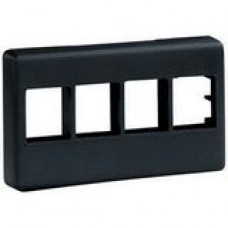 PANDUIT 4 Socket NetKey Furniture Faceplate - 4 x Socket(s) - Black - TAA Compliance NK4MFBL