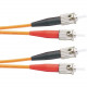 Panduit NetKey Fiber Optic Patch Network Cable - 3.28 ft Fiber Optic Network Cable for Network Device - ST Male Network - ST Male Network - Patch Cable - Yellow - 1 NKFP923L22SM001
