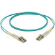 Panduit NetKey Fiber Optic Duplex Network Cable - 9.84 ft Fiber Optic Network Cable for Network Device - First End: 2 x LC Male Network - Second End: 2 x LC Male Network - Patch Cable - 50/125 &micro;m - Aqua - 1 Pack NKFPZ22LLLSM003