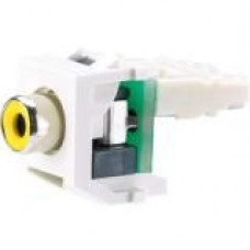 Panduit RCA Video Connector - 1 Pack - 1 x RCA Female - Off White, Yellow - TAA Compliance NKRPMYIW