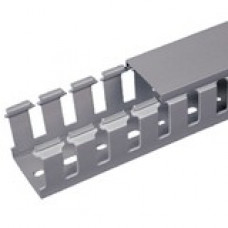 PANDUIT 6.56ft Panduct Type NNC - Halogen Free Metric Wiring Duct - Light Gray - 2 Pack - TAA Compliance NNC25X50LG2