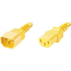 Panduit Standard Power Cord - For PDU, Rack Cabinet, Network Device - 250 V AC / 10 A - Yellow - 10 ft Cord Length - 10 NPCA20X