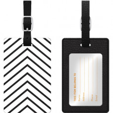 CENTON OTM Prints Series Luggage Tags - Leather, Faux Leather - Black OP-II-A02-59