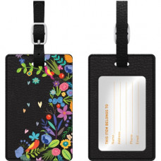 CENTON OTM Prints Series Luggage Tags - Leather, Faux Leather - Black OP-II-FLR-01