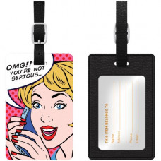 CENTON OTM Prints Series Luggage Tags - Leather, Faux Leather - Black OP-II-POP-01