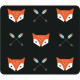 CENTON OTM Hipster Prints Black Mouse Pad, Mr. Fox - Mr. Fox - Black - Rubber Base - Slip Resistant OP-MPV1BM-HIP-01