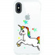 CENTON OTM Phone Case, Tough Edge, Unicorn & Stars - For Apple iPhone X Smartphone - Unicorn & Stars - Clear OP-SP-Z014A