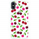 CENTON OTM Phone Case, Tough Edge, Cherries - For Apple iPhone X Smartphone - Cherries - Clear OP-SP-Z022A