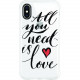 CENTON OTM Phone Case, Tough Edge, All You Need is Love - For Apple iPhone X Smartphone - All You Need is Love - Black OP-SP-Z026A