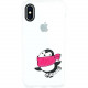 CENTON OTM Phone Case, Tough Edge, Skating Penguin - For Apple iPhone X Smartphone - Skating Penguin - Clear OP-SP-Z055B