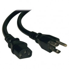 Tripp Lite 12ft Computer Power Cord Cable 5-15P to C13 Heavy Duty 15A 14AWG 12&#39;&#39; - For Server - 125 V AC Voltage Rating - 15 A Current Rating - Black - RoHS Compliance P007-012