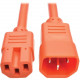 Tripp Lite 2ft Heavy Duty Power Extension Cord 15A 14 AWG C14 C15 Orange 2&#39;&#39; - For PDU, UPS, Computer, Server, Storage Device, Workstation - 230 V AC Voltage Rating - 15 A Current Rating - Orange P018-002-AOR