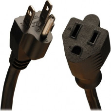 Tripp Lite 3ft Power Cord Extension Cable 5-15P to 5-15R Heavy Duty 15A 14AWG 3&#39;&#39; - 15A, 14AWG (NEMA 5-15P to NEMA 5-15R) 3-ft." - RoHS, TAA Compliance P024-003