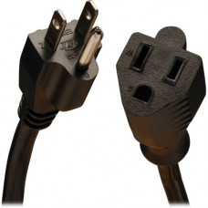 Tripp Lite Power Cord Extension Cable Heavy Duty 14AWG 5-15P 5-15R 15A 25&#39;&#39; - 120 V AC Voltage Rating - 15 A Current Rating - Black P024-025