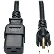 Tripp Lite 8ft Power Cord Adapter Cable 5-15P to C19 Heavy Duty 15A 14AWG 8&#39;&#39; - For Server - 125 V AC Voltage Rating - 15 A Current Rating - Black - TAA Compliance P034-008