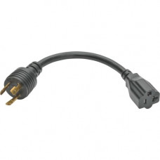 Tripp Lite 6in Power Cord Adapter Cable L5-20P to 5-15/20R with Locking Connectors Heavy Duty 20A 12AWG 6" - 120 V AC Voltage Rating - 20 A Current Rating - Black - TAA Compliance P046-06N-T