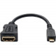 Tripp Lite 6in Micro HDMI to HDMI Adapter Converter HDMI Male Type D to HDMI Female M/F 6" - 1920x1200/1080P, (Type D M/F) 6-in." - RoHS Compliance P142-06N-MICRO