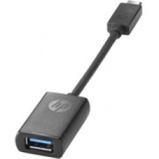 HP USB-C to USB 3 Adapter - USB Data Transfer Cable for Notebook, Tablet - First End: 1 x Type C Male USB - Second End: 1 x Type A Female USB - 5 Gbit/s P7Z56AA#ABL