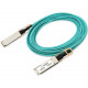 Axiom Fiber Optic Network Cable - 16.40 ft Fiber Optic Network Cable for Network Device - QSFP+ Male Network - QSFP+ Male Network - 5 GB/s - Aqua PAN-QSFP-AOC-5M-AX