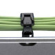 PANDUIT Push Button Cable Tie Mount - Black - 1000 Pack - TAA Compliance PBMS-H25-M0
