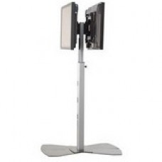 Chief PF22000B Dual Display Floor Stand - Up to 400lb - Up to 65" Plasma Display - Black - Floor-mountable - TAA Compliance PF22000B