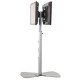 Chief PF2US Flat Panel Dual Display Floor Stand - 400 lb Load Capacity - 94.5" Height x 36" Width x 43" Depth - Silver - TAA Compliance PF2US