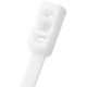 PANDUIT Double Loop Cable Tie - Natural - 100 Pack - 50 lb Loop Tensile - TAA Compliance PLB2S-C