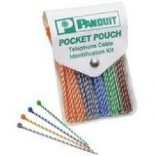 PANDUIT Pan-Ty Striped Cable Tie - Green, Red - 50 Pack - TAA Compliance PLT1M-L5-2