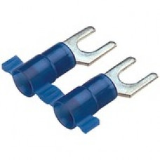 Panduit Terminal Connector - 3000 Pack - 2 x Fork Terminal - Tin - Blue - TAA Compliance PN14-8F-3K