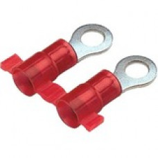 Panduit Terminal Connector - 3000 Pack - 1 x Ring Terminal - Tin - Red - TAA Compliance PN18-14R-3K