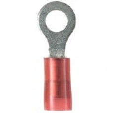 Panduit Terminal Connector - 1000 Pack - 1 x Ring Terminal - Tin - Red - TAA Compliance PN18-8R-M