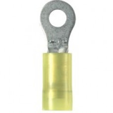 Panduit Terminal Connector - 50 Pack - 1 x Ring Terminal - Tin - Yellow - TAA Compliance PNF10-6R-L
