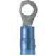 Panduit Terminal Connector - 1000 Pack - 1 x Ring Terminal - Tin - Blue - TAA Compliance PNF14-4R-M