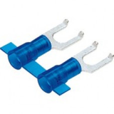 Panduit Terminal Connector - 3000 Pack - 1 x Fork Terminal - Tin - Blue - TAA Compliance PNF14-6FF-3K