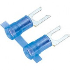 Panduit Terminal Connector - 3000 Pack - 1 x Fork Terminal - Tin - Blue - TAA Compliance PNF14-6LF-3K