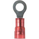 Panduit Terminal Connector - 1000 Pack - 1 x Ring Terminal - Tin - Red - TAA Compliance PNF18-14R-M
